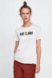 CONTRAST TWEED T-SHIRT