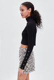 SNAKESKIN PRINT MINI SKIRT