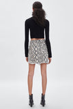 SNAKESKIN PRINT MINI SKIRT