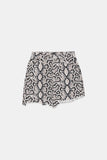 SNAKESKIN PRINT MINI SKIRT