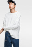TEXTURED WEAVE OVERSIZED SWEATSHIRT