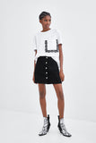 T-SHIRT WITH LACE POCKET