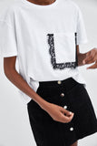 T-SHIRT WITH LACE POCKET