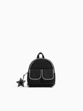 STUDDED BLACK MINI BACKPACK
