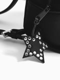 STUDDED BLACK MINI BACKPACK