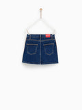 DENIM SKIRT WITH TAPING