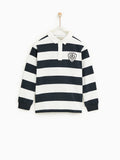 EMBROIDERED THREE-TONE POLO SHIRT