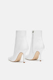 LEATHER STILETTO-HEEL ANKLE BOOTS