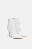 LEATHER STILETTO-HEEL ANKLE BOOTS