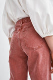 WIDE-LEG, HI-RISE COLOURED JEANS