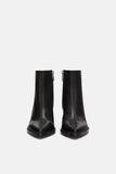 LEATHER WEDGE ANKLE BOOTS