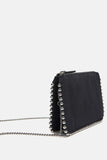 STUDDED BLACK CROSSBODY BAG