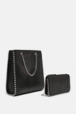 STUDDED BLACK CROSSBODY BAG