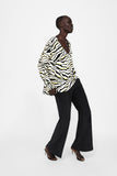OVERSIZED ZEBRA PRINT BLOUSE