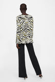 OVERSIZED ZEBRA PRINT BLOUSE