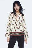 BALLOON PRINT BLOUSE