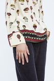 BALLOON PRINT BLOUSE