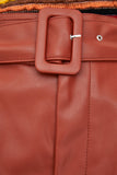 FAUX LEATHER BERMUDA SHORTS